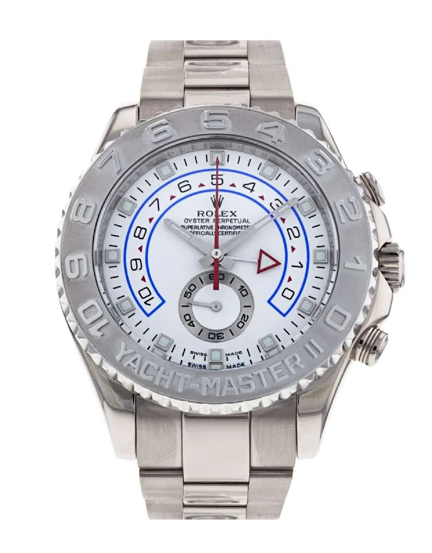 luxury sport watches for men with advanced tracking and GPS -Rolex Yacht-Master II White Dial 44mm Men's Watch