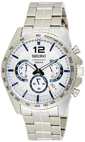 men’s watches with stylish mesh bands and minimalist design -Seiko Conceptual Chronograph Quartz White Dial Men's Watch SSB343P1