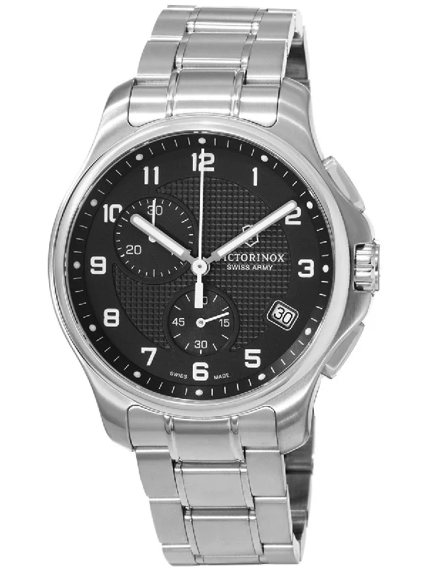 best watches for women with unique materials and colorful designs -Swiss Army Classic Officer's Chronograph Quartz Steel Mens Watch 241592