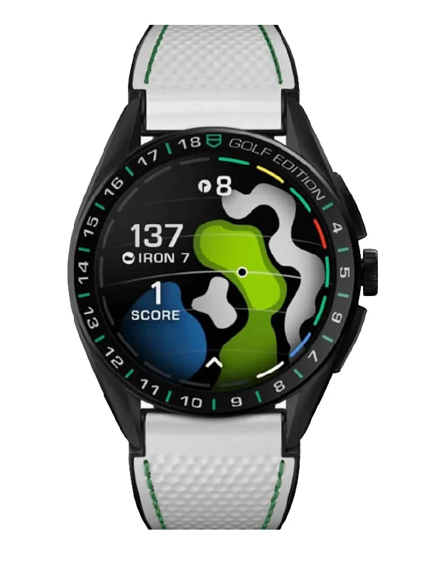 affordable sport watches for men with heart rate sensors and GPS -TAG Heuer Connected Golf Edition Men's Watch