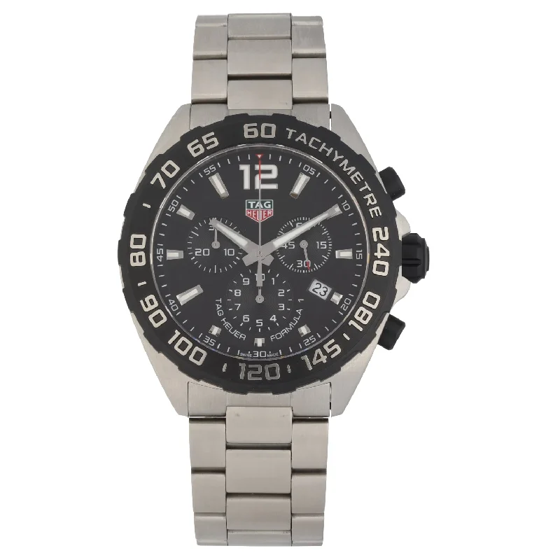 men's watches with durable metal bands and shockproof designs -Tag Heuer Formula 1 CAZ1010 43mm Stainless Steel Watch