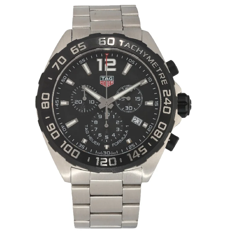 smartwatches with stress and activity tracking for men -Tag Heuer Formula 1 CAZ1010 43mm Stainless Steel Watch