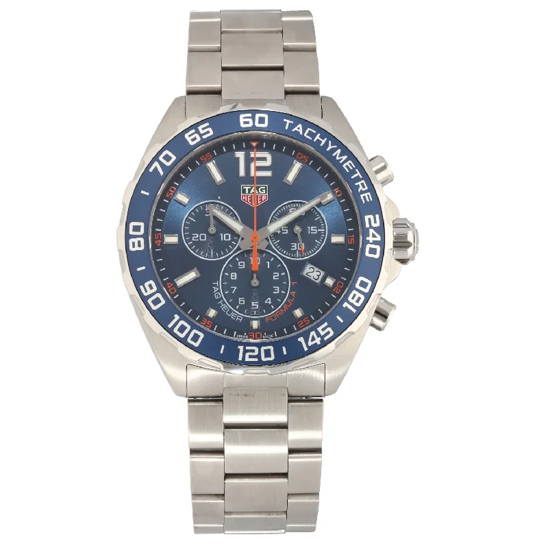 classic watches for men with large dials and leather straps -Tag Heuer Formula 1 CAZ1014 43mm Stainless Steel Watch