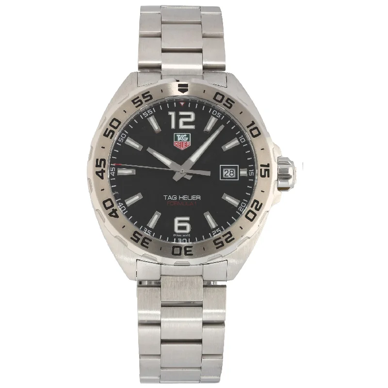 watches for men with bold designs and interchangeable straps -Tag Heuer Formula 1 WAZ1112 41mm Stainless Steel Watch