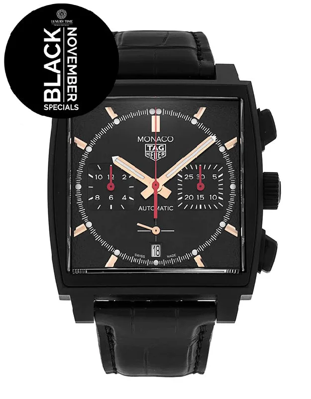 men's watches with quartz movements and stylish leather bands -Tag Heuer Monaco Titanium Special Edition Men's Watch