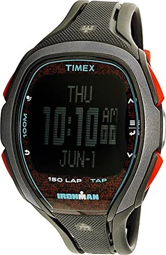 eco-friendly digital watches for men with sustainable materials -Timex Ironman Sleek 150 Grey Dial Resin Strap Men's Watch TW5M08100