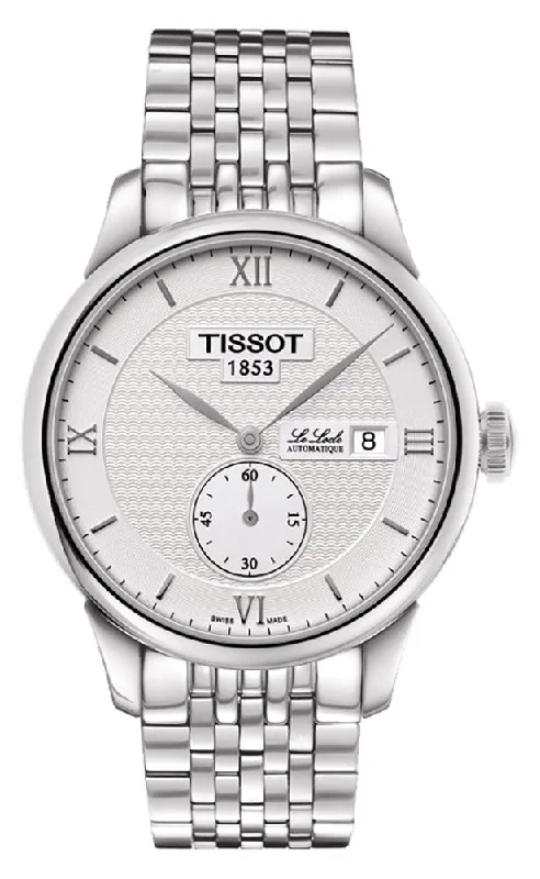 luxury watches for men with classic leather and stainless steel bands -Tissot Le Locle Stainless Steel Automatic Silver Dial Date Mens Watch T0064281103801