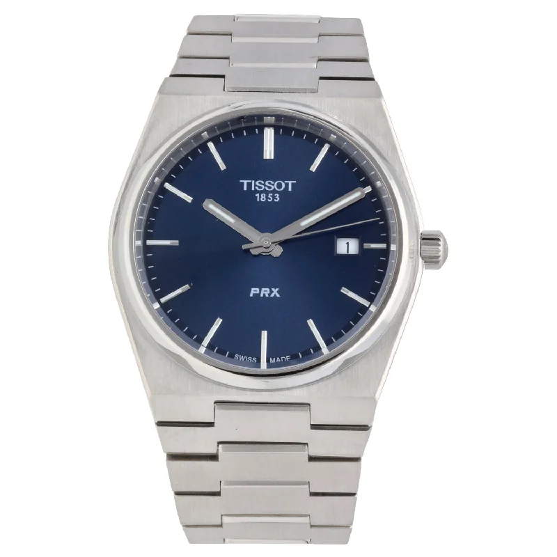 elegant watches for women with diamond-studded bezels and gold accents -Tissot PRX T137410 A 40mm Stainless Steel Watch