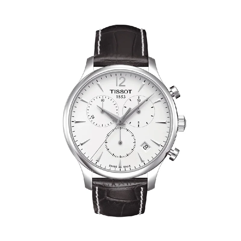 sport watches for women with heart rate and step tracking -Tissot Tradition Chronograph T0636171603700 Men Watch