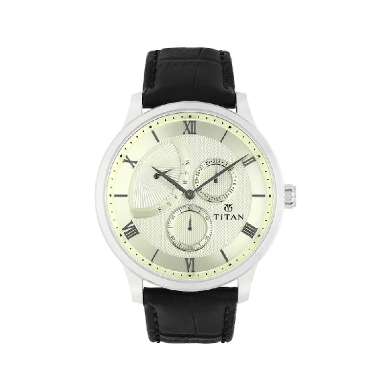 women's watches with sparkling dials and slim metal cases -Titan Retrogrades Analog Silver Dial Men's Watch 90101SL01